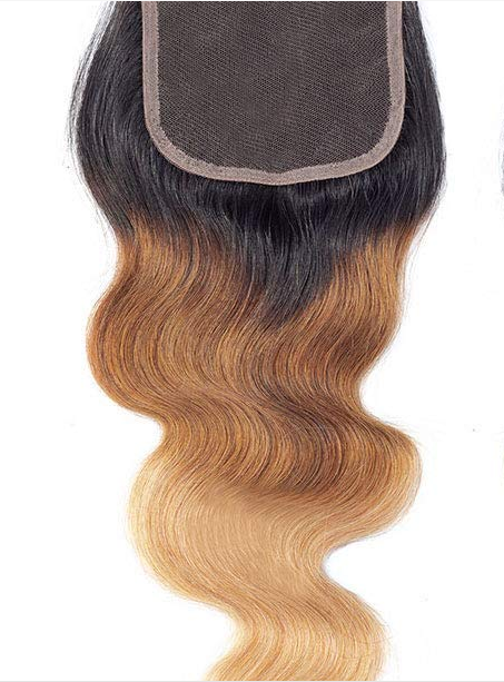 Real Human Hair weft Ombre Color  Straight Brazilian Hair Sew In Extensions YL351